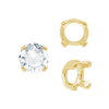 Four Prong Round Low Base Settings in 14K Gold (2.00 mm - 8.00 mm)