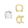 Four Prong Round Low Base Settings in 14K Gold (2.00 mm - 8.00 mm)