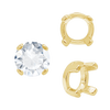 Four Prong Round Low Base Settings in 14K Gold (2.00 mm - 8.00 mm)