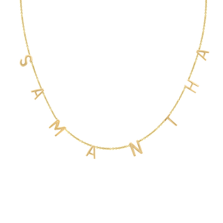 Hanging Initial Necklace in 14K Yellow Gold (18" Chain)