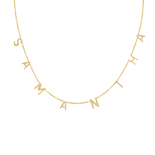 Hanging Initial Necklace in 14K Yellow Gold (18" Chain)