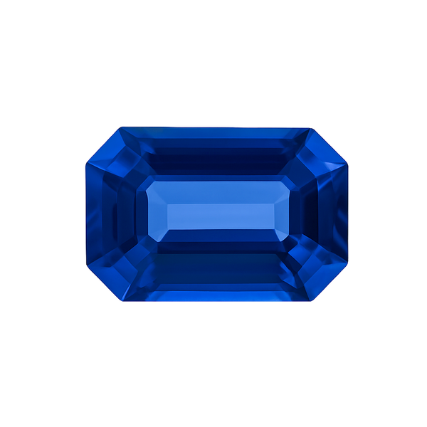 Emerald Shape Sapphire - September Birthstones
