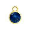 Diamond or Gemstone Bezel Drop Charm in 14K Yellow Gold