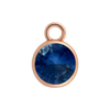 Diamond or Gemstone Bezel Drop Charm in 14K Pink Gold