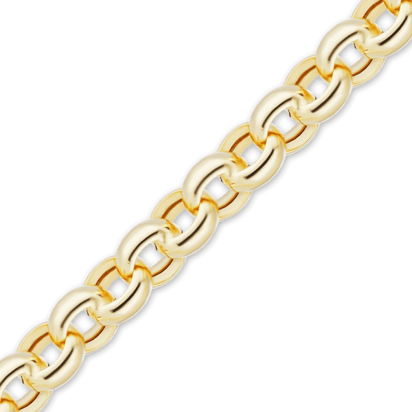 Bulk / Spooled Round Semi-Solid Rolo Chain in 14K Yellow Gold (2.50 mm - 8.00 mm)