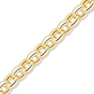 Bulk / Spooled Round Semi-Solid Rolo Chain in 14K Yellow Gold (2.50 mm - 8.00 mm)