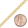 Bulk / Spooled Round Semi-Solid Rolo Chain in 14K Yellow Gold (2.50 mm - 8.00 mm)