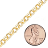 Bulk / Spooled Round Semi-Solid Rolo Chain in 14K Yellow Gold (2.50 mm - 8.00 mm)