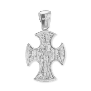 Sterling Silver Byzantine Cross Pendant (33 x 19 mm)