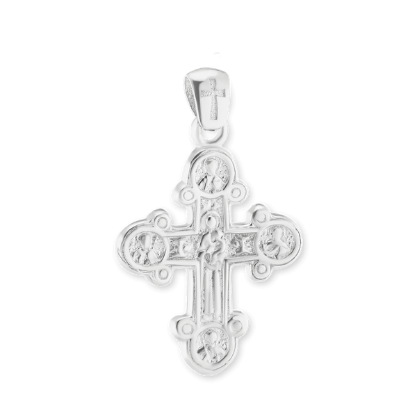 Sterling Silver Byzantine Cross Pendant (33 x 20 mm)