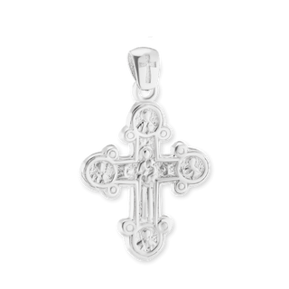 Sterling Silver Byzantine Cross Pendant (33 x 20 mm)