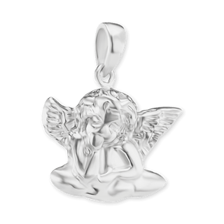 Sterling Silver Angel Pendant (17 x 14 mm)