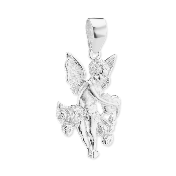 Sterling Silver Angel Pendant (34 x 18 mm)