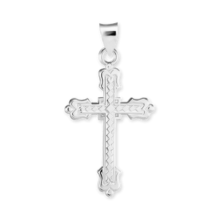 Sterling Silver Fancy Cross Pendant (38 x 20 mm)