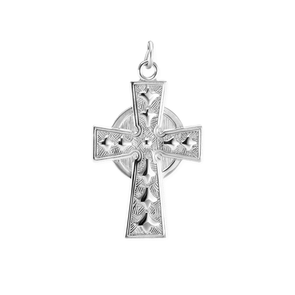 Sterling Silver Celtic Cross Pendant (32 x 18 mm)