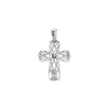 Sterling Silver Filigree Lattice Cross Pendant (38 x 23 mm)