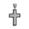 Sterling Silver Classic Cross Pendant with Cubic Zirconia (36 x 19 mm)