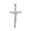 Sterling Silver Freeform Crucifix Pendant (58 x 30 mm)