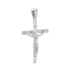 Sterling Silver Freeform Crucifix Pendant (39 x 19 mm)