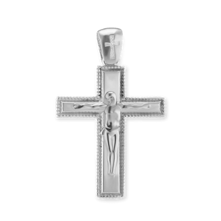 Sterling Silver Classic Crucifix Pendant (32 x 20 mm)