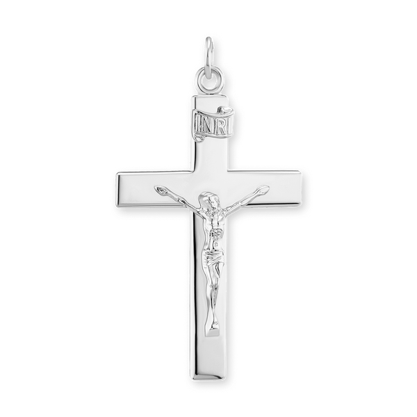 Sterling Silver Classic Crucifix Pendant (48 x 26 mm)