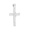 Sterling Silver Freeform Crucifix Pendant (34 x 17 mm)