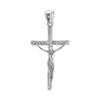 Sterling Silver Freeform Crucifix Pendant (48 x 24 mm)