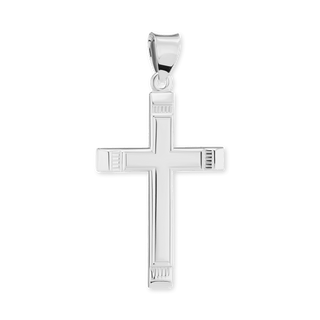 Sterling Silver Classic Cross Pendant (38 x 19 mm)