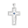 Sterling Silver Filigree Scrollwork Cross Pendant (42 x 24 mm)