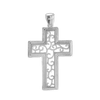 Sterling Silver Scroll Cross Pendant (37 x 20 mm - 47 x 26 mm)