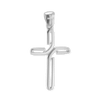 Sterling Silver Bypass Cross Pendant (39 x 21 mm)