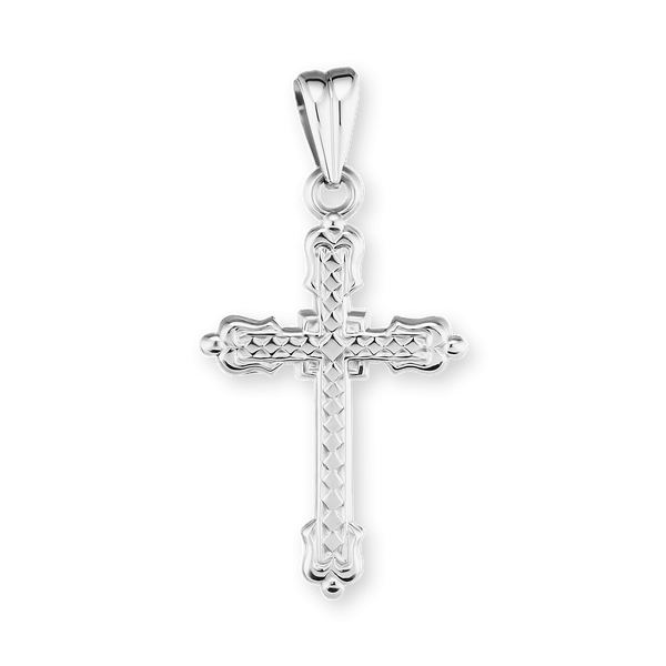 Sterling Silver Fancy Cross Pendant (32 x 16 mm)