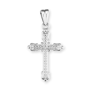 Sterling Silver Fancy Cross Pendant (32 x 16 mm)