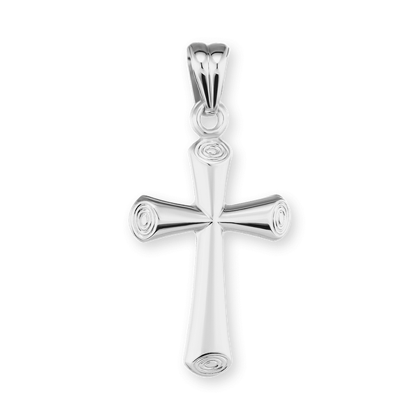 Sterling Silver Tapered Cross Pendant (31 x 15 mm)