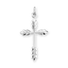 Sterling Silver Wheat Cross Pendant (32 x 17 mm)