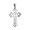 Sterling Silver Filigree Budded Cross Pendant (46 x 27 mm)
