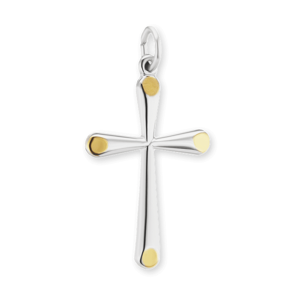 Sterling Silver Passion Cross Pendant (26 x 14 mm)