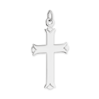 Sterling Silver Trefoil Cross Pendant (35 x 17 mm)