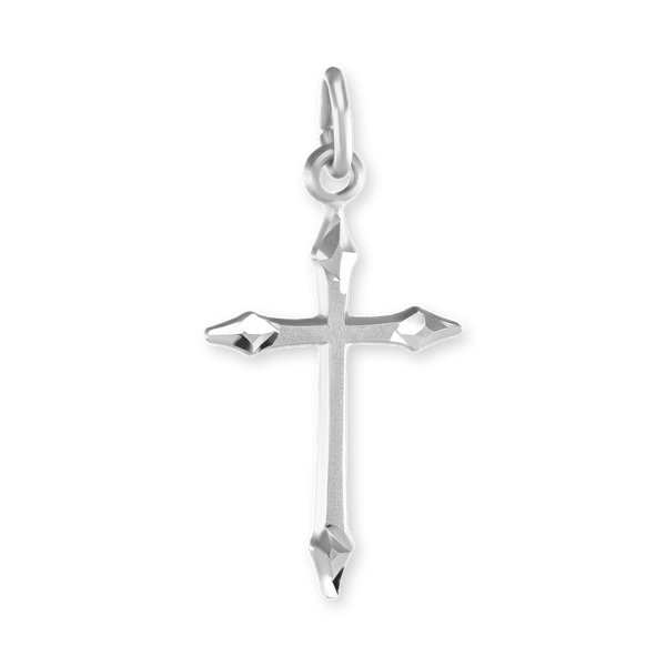 Sterling Silver Passion Cross Pendant (24 x 12 mm)