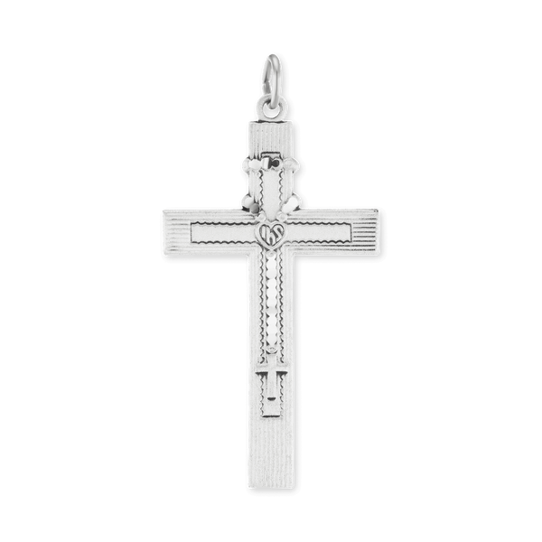 Sterling Silver Classic Cross Pendant (42 x 21 mm)