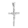 Sterling Silver Freeform Crucifix Pendant (34 x 16 mm)