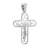 Sterling Silver Filigree Crucifix Pendant (50 x 29 mm)