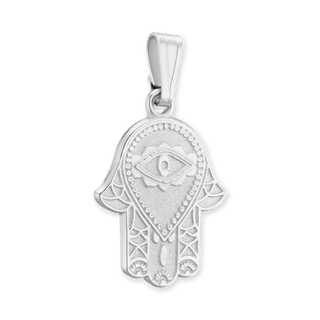 Sterling Silver Hamsa Pendant (19 x 11 mm)