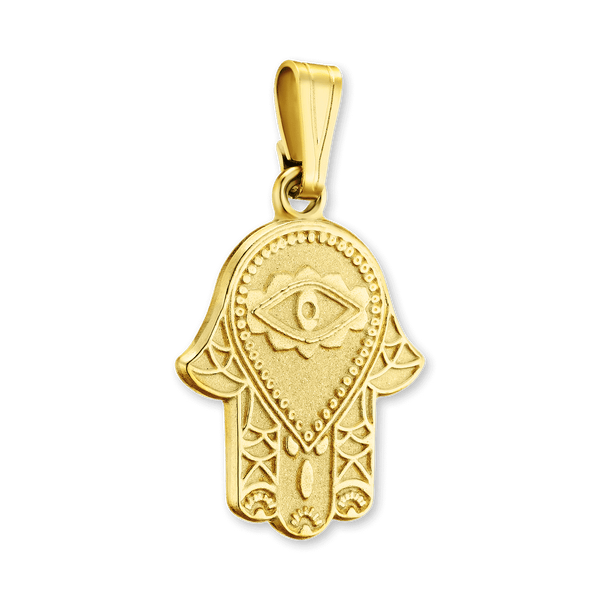 Sterling Silver Hamsa Pendant (19 x 11 mm)