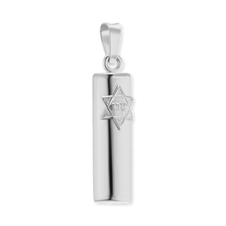 Sterling Silver Mezuzah Specialty Pendant (33 x 7 mm)