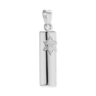 Sterling Silver Mezuzah Specialty Pendant (33 x 7 mm)