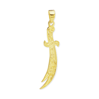 Sterling Silver Zulfiqar Sword Pendant (55 x 12 mm)