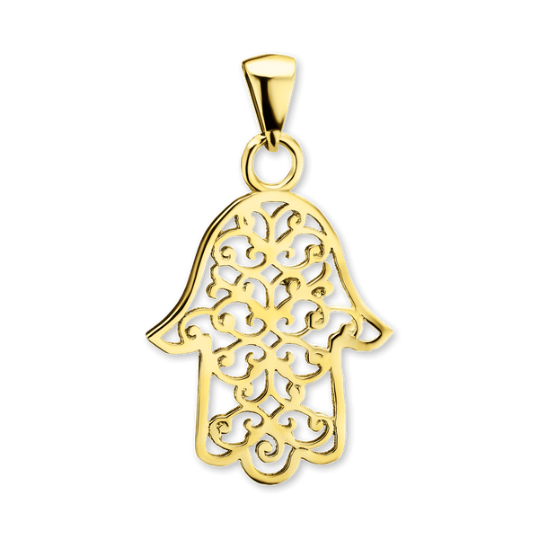 Sterling Silver Hamsa Pendant (32 x 17 mm)