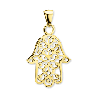 Sterling Silver Hamsa Pendant (32 x 17 mm)