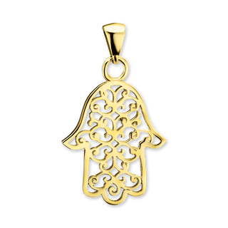 Sterling Silver Hamsa Pendant (32 x 17 mm)